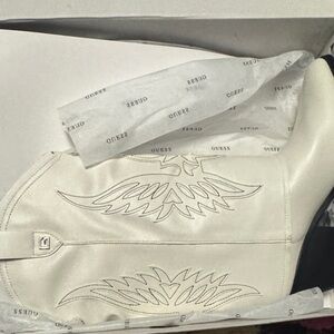 Guess White Western Boots